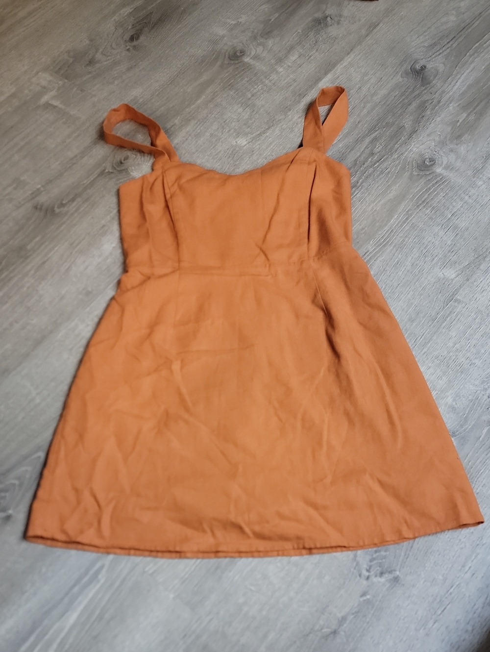 Workshop Republic Clothing Terracotta Tie-Strap Mini Dress